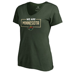 Minnesota Wild Women's Iconic Collection V-Neck T-Shirt - Green T-shirts