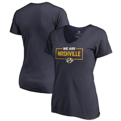 Nashville Predators Women's Iconic Collection V-Neck T-Shirt - Navy T-shirts