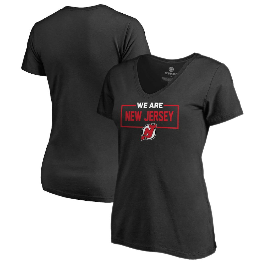 New Jersey Devils Women's Iconic Collection V-Neck T-Shirt - Black T-shirts