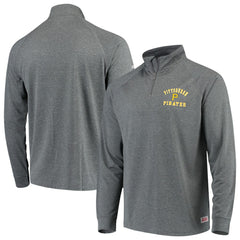 Pittsburgh Pirates Stitches Team Raglan Quarter-Zip Pullover Jacket Heathered Charcoal