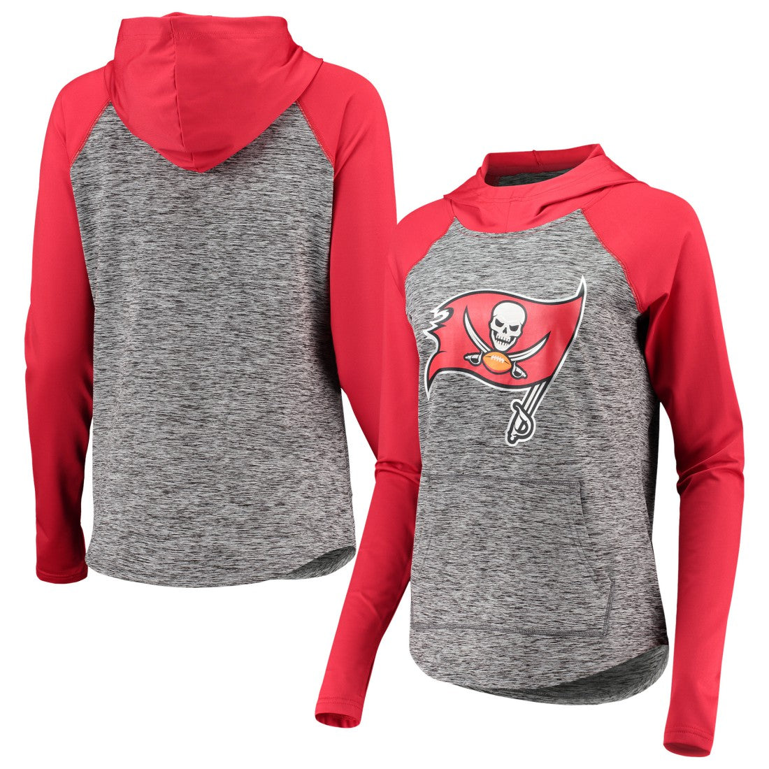 Tampa Bay Buccaneers G-III 4Her by Carl Banks Women's Championship Ring Pullover Hoodie - Heathered Gray/Red discount
