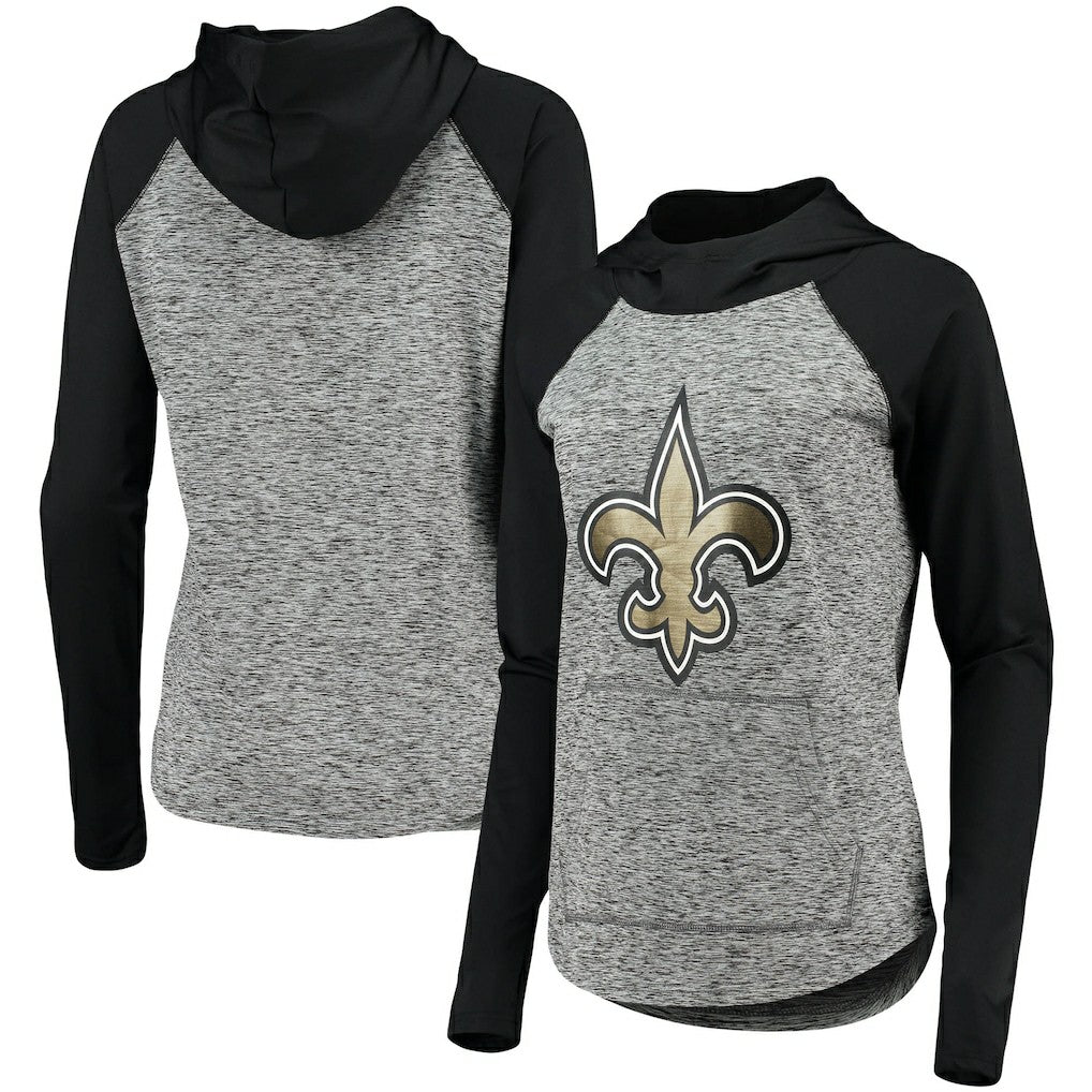 New Orleans Saints G-III 4Her by Carl Banks Women's Championship Ring Pullover Hoodie - Heathered Gray/Black cheap