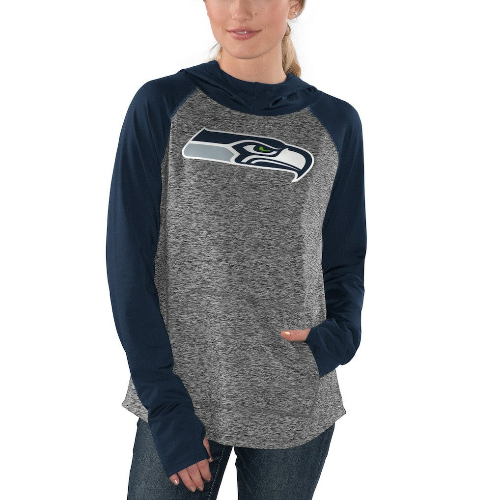 Seattle Seahawks G-III 4Her by Carl Banks Women's Championship Ring Pullover Hoodie - Heathered Gray/College Navy outlet