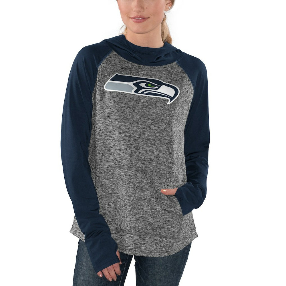 Seattle Seahawks G-III 4Her by Carl Banks Women's Championship Ring Pullover Hoodie - Heathered Gray/College Navy outlet