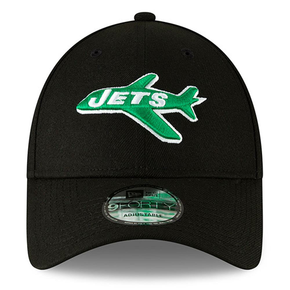 New York Jets New Era The League Throwback 9FORTY Adjustable Hat - Black on sale