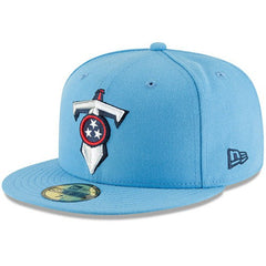 Tennessee Titans New Era Omaha 59FIFTY Fitted Hat - Light Blue for sale