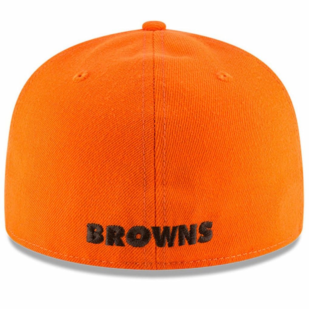 Cleveland Browns New Era Omaha Brownie The Elf Throwback 59FIFTY Fitted Hat - Orange discount