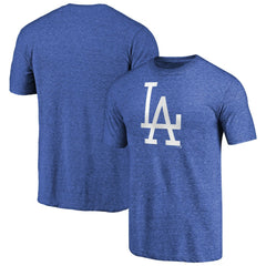 Los Angeles Dodgers Cooperstown Collection Forbes Tri-Blend T-Shirt Heathered Royal