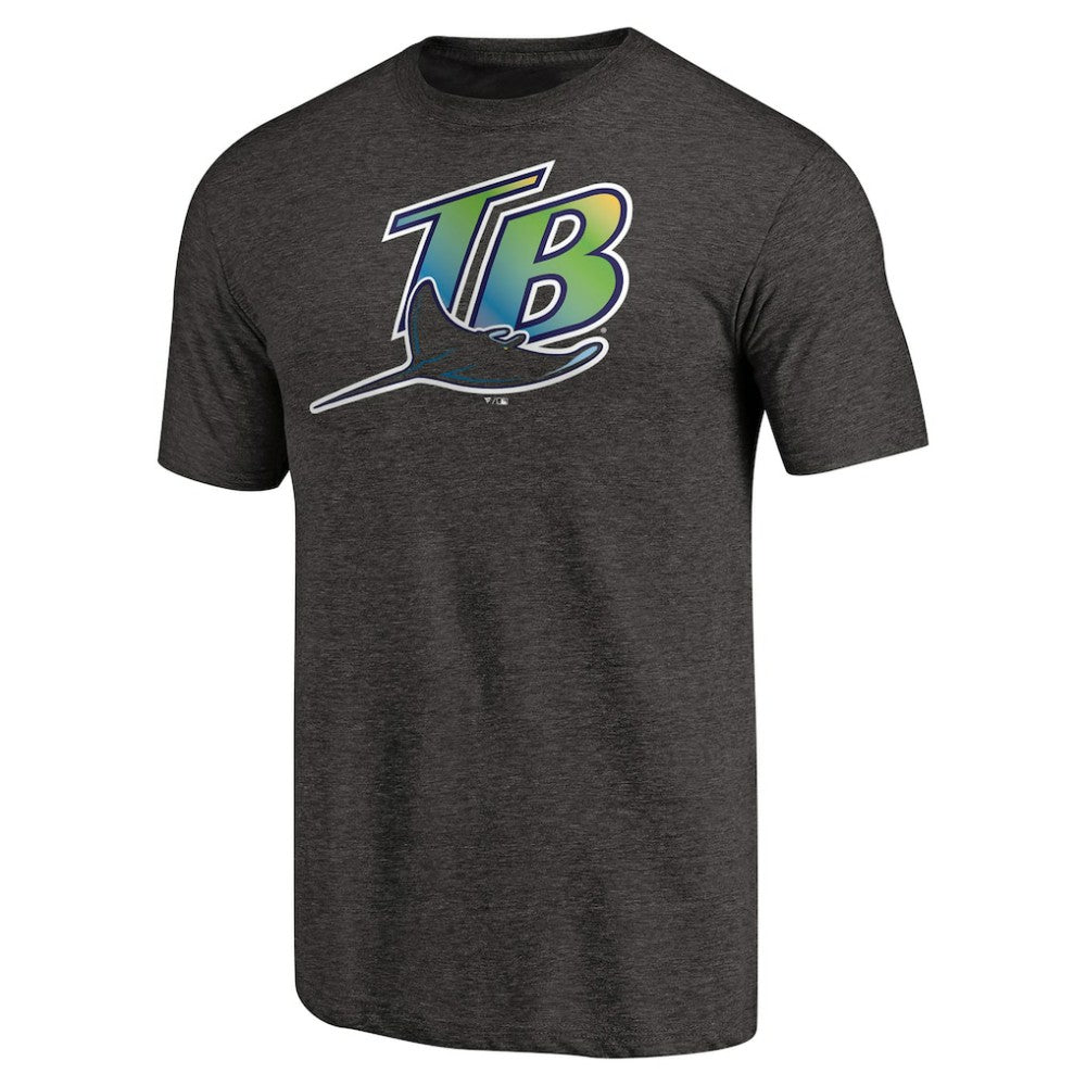 Tampa Bay Rays Cooperstown Collection Forbes Tri-Blend T-Shirt Heathered Black