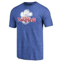 Texas Rangers Cooperstown Collection Forbes Tri-Blend T-Shirt Heathered Royal
