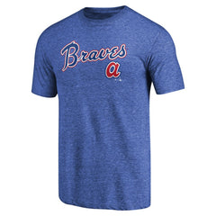 Atlanta Braves Vintage Cooperstown Collection Wahconah Tri-Blend T-Shirt Blue
