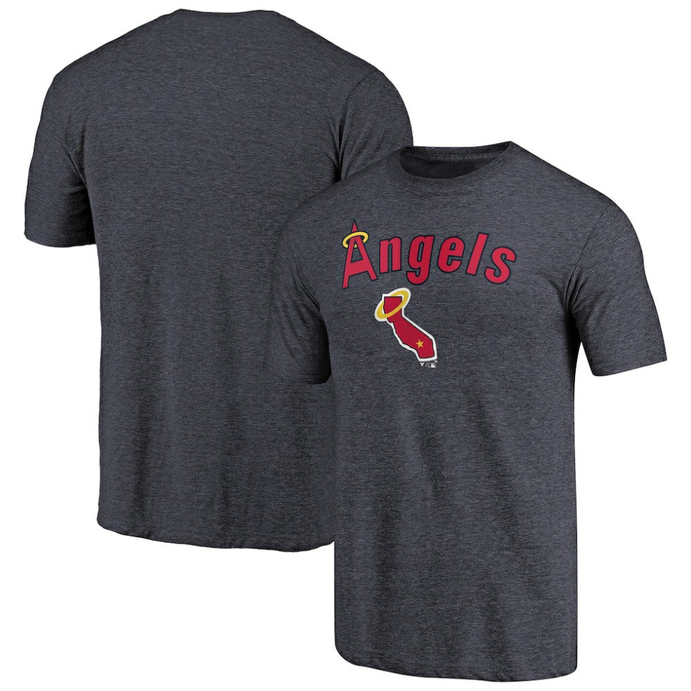 California Angels Vintage Cooperstown Collection Wahconah Tri-Blend T-Shirt Navy