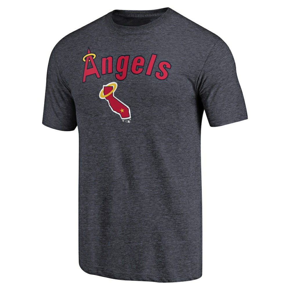 California Angels Vintage Cooperstown Collection Wahconah Tri-Blend T-Shirt Navy