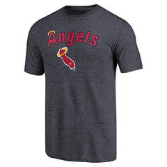 California Angels Vintage Cooperstown Collection Wahconah Tri-Blend T-Shirt Navy