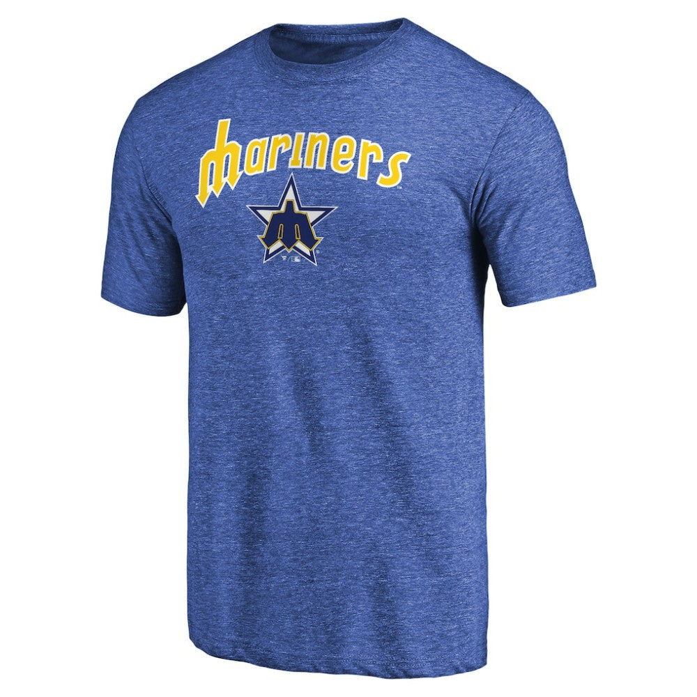 Seattle Mariners Vintage Cooperstown Collection Wahconah Tri-Blend T-Shirt Blue