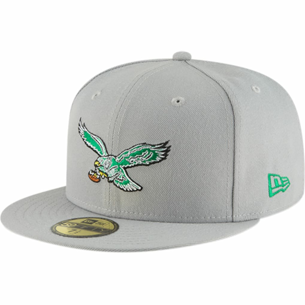 Philadelphia Eagles New Era Omaha Throwback 59FIFTY Fitted Hat - Gray for sale