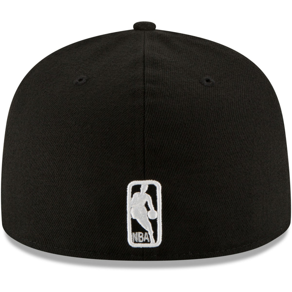 New York Knicks Black & White Logo 59FIFTY Fitted Hat - Black sale