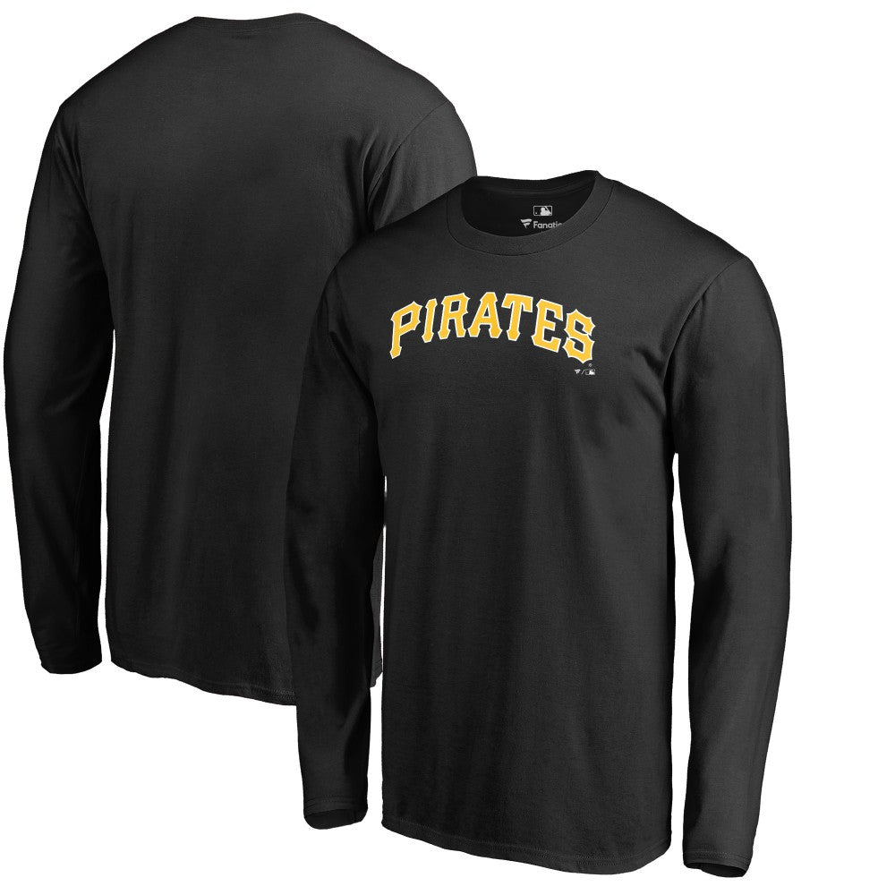 Pittsburgh Pirates Team Wordmark Long Sleeve T-Shirt Black