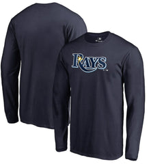 Tampa Bay Rays Team Wordmark Long Sleeve T-Shirt Navy