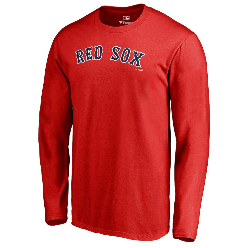 Boston Red Sox Team Wordmark Long Sleeve T-Shirt Red