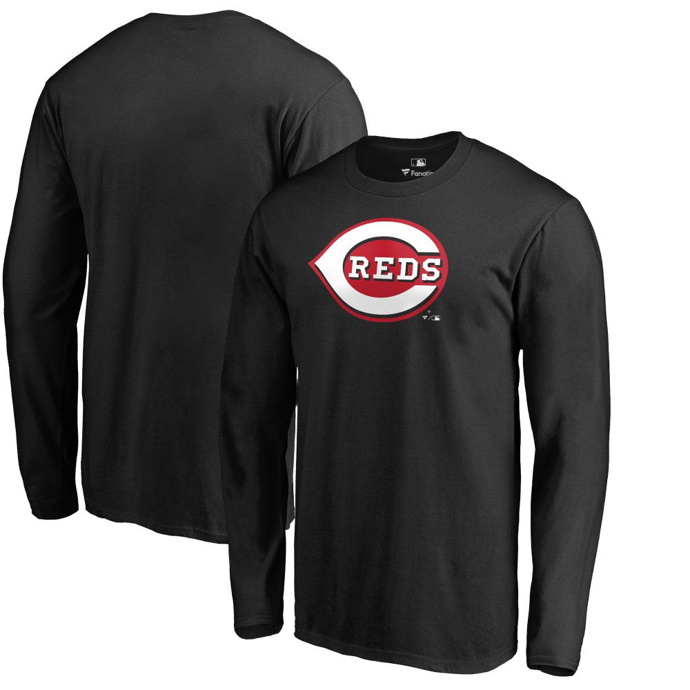 Cincinnati Reds Team Wordmark Long Sleeve T-Shirt Black