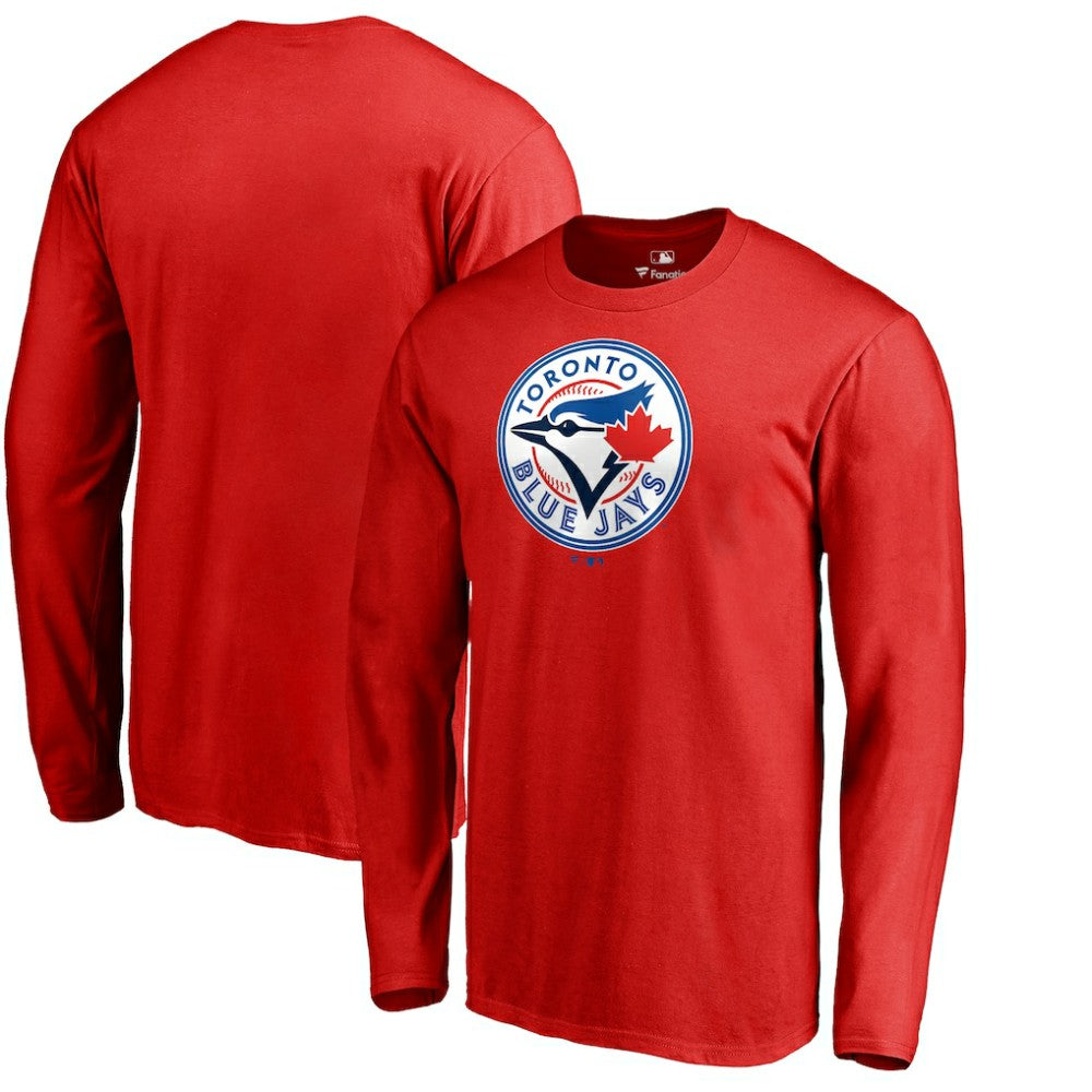 Toronto Blue Jays Team Wordmark Long Sleeve T-Shirt Red