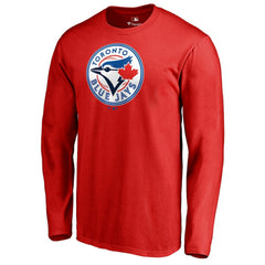 Toronto Blue Jays Team Wordmark Long Sleeve T-Shirt Red