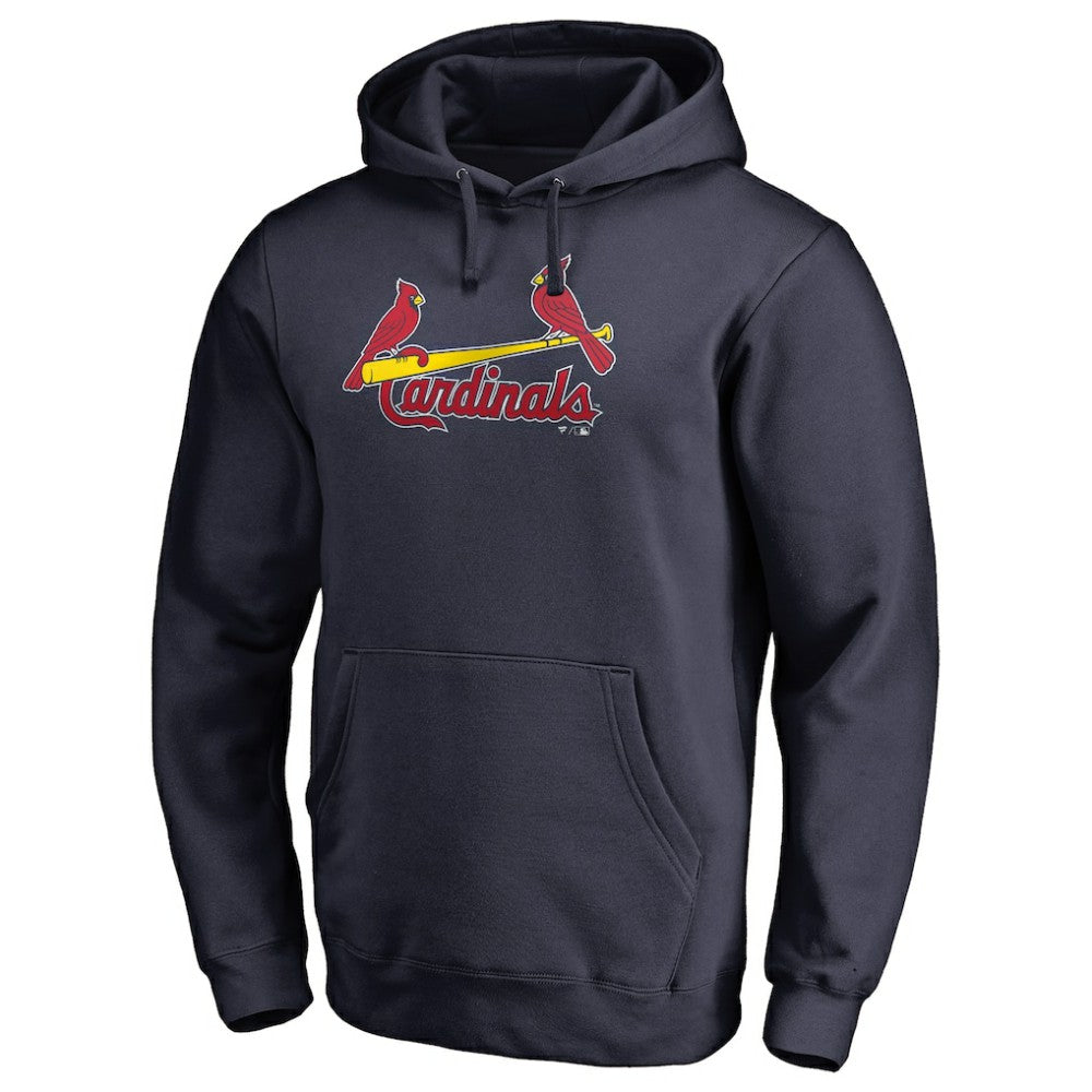 St. Louis Cardinals Official Wordmark Fitted Pullover Hoodie Navy