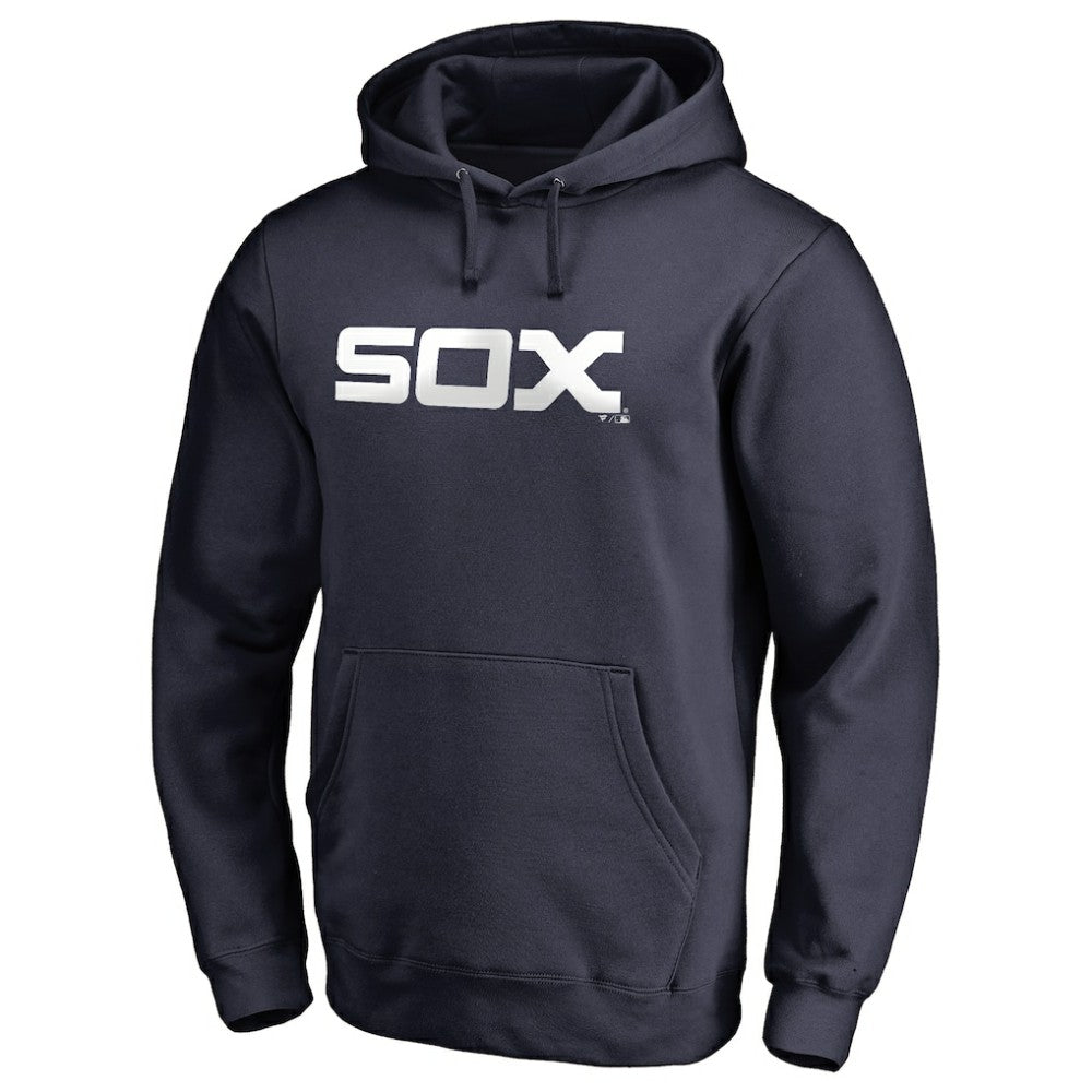 Chicago White Sox Vintage Cooperstown Collection Wahconah Fitted Pullover Hoodie Navy