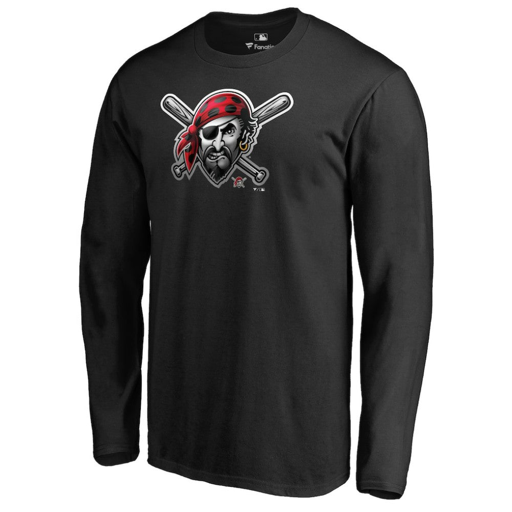 Pittsburgh Pirates Midnight Mascot Long Sleeve T-Shirt Black