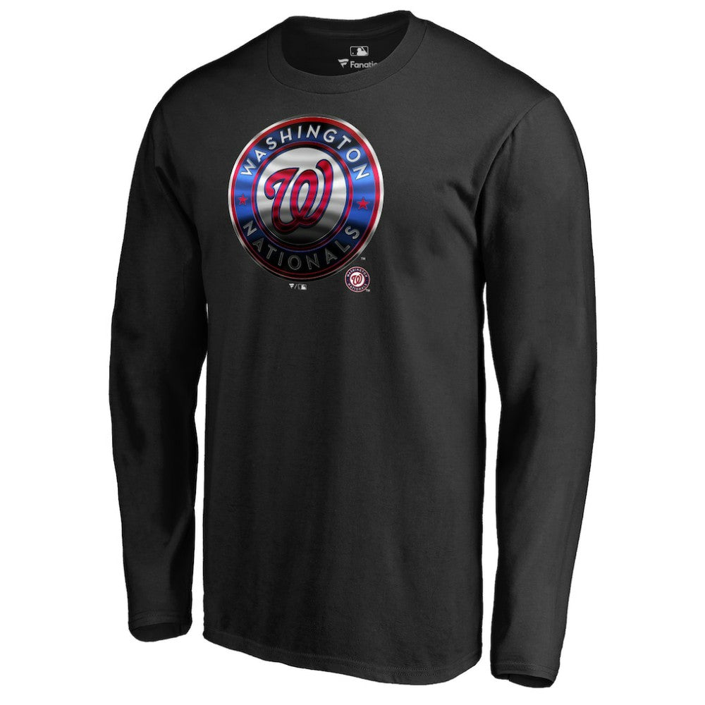 Washington Nationals Midnight Mascot Long Sleeve T-Shirt Black