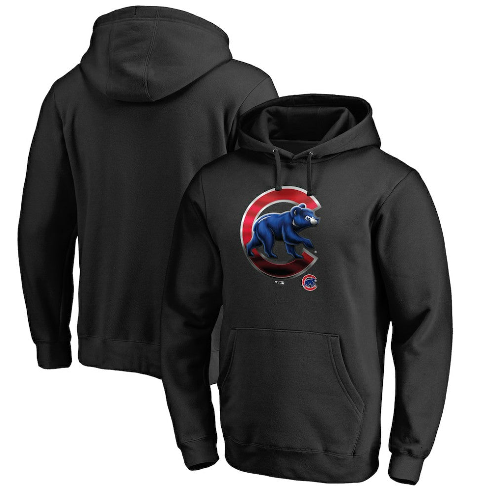 Chicago Cubs Midnight Mascot Pullover Hoodie Black