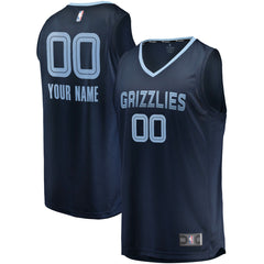 Memphis Grizzlies Fast Break Custom Replica Jersey Navy - Icon Edition discount