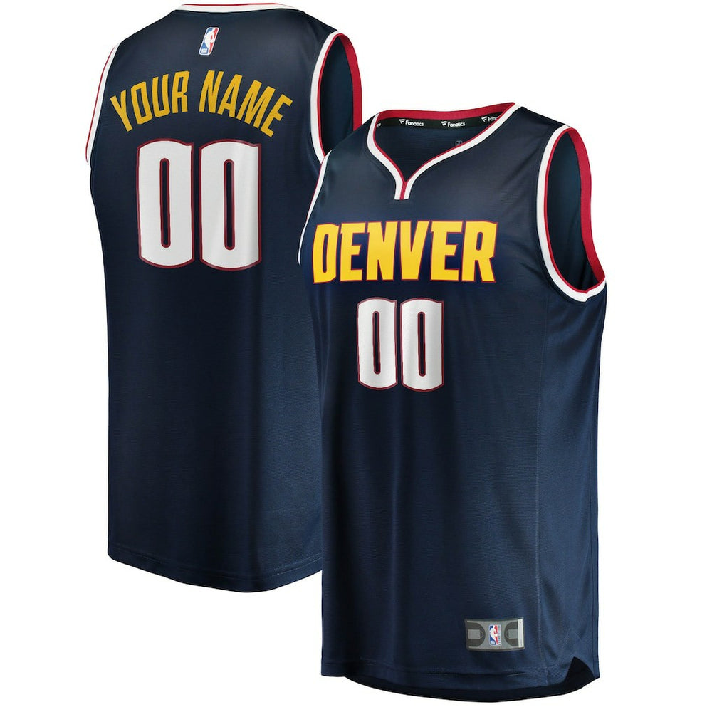 Denver Nuggets Youth Fast Break Custom Replica Jersey Navy sale - Icon Edition shop