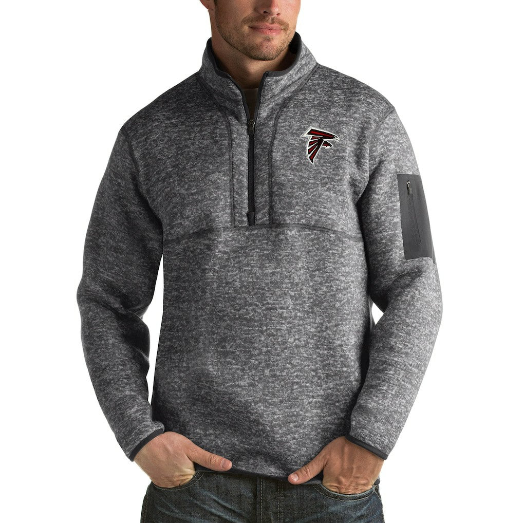 Atlanta Falcons Antigua Fortune Big & Tall Quarter-Zip Pullover Jacket - Charcoal online