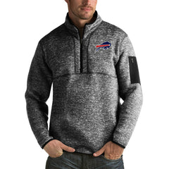 Buffalo Bills Antigua Fortune Big & Tall Quarter-Zip Pullover Jacket - Heather Black online