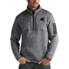 Carolina Panthers Antigua Fortune Big & Tall Quarter-Zip Pullover Jacket - Charcoal on sale