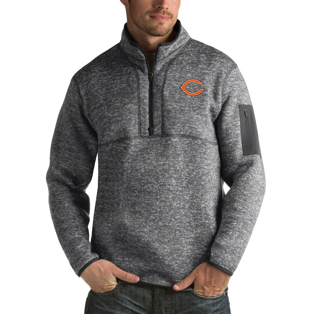 Chicago Bears Antigua Fortune Big & Tall Quarter-Zip Pullover Jacket - Charcoal online