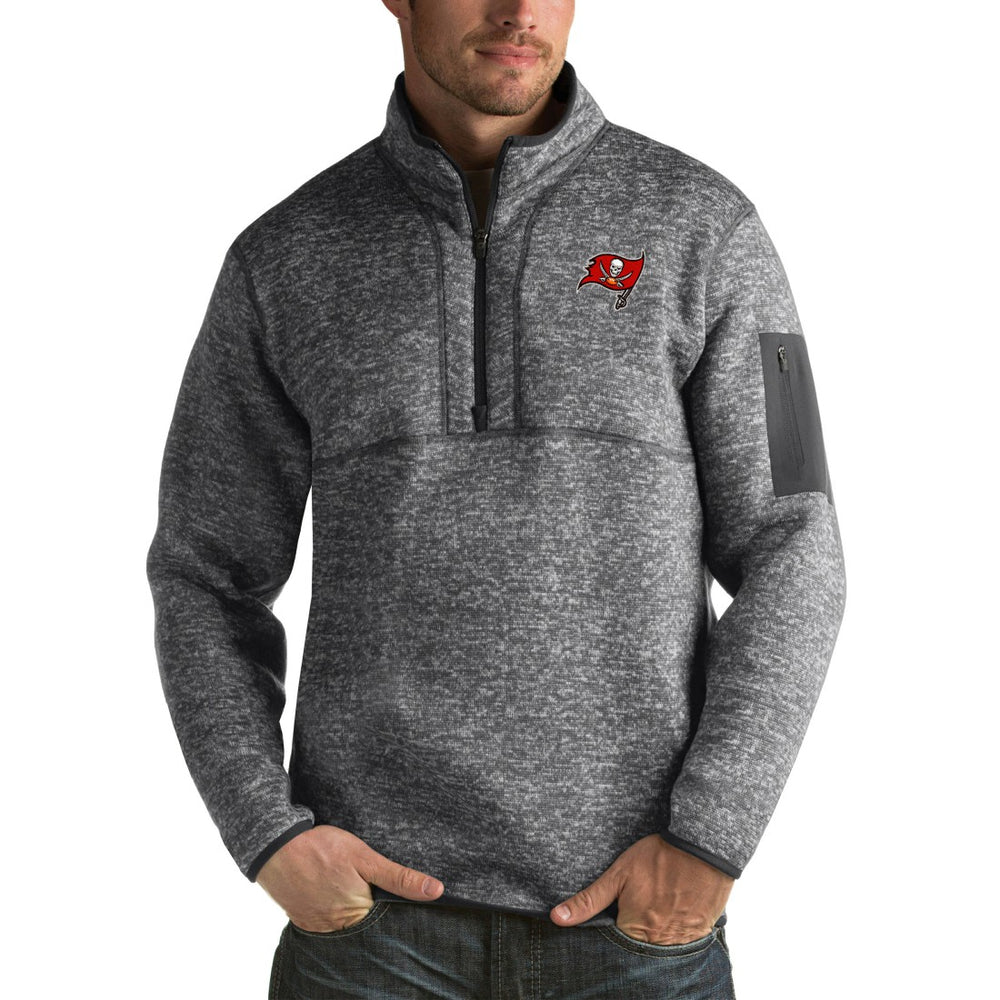 Tampa Bay Buccaneers Antigua Fortune Big & Tall Quarter-Zip Pullover Jacket - Charcoal sale