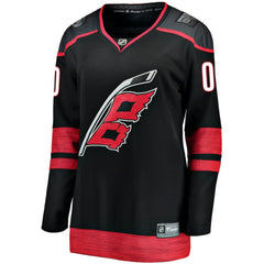 Carolina Hurricanes Fanatics Women's Home Breakaway Custom Jersey - Black Jerseys