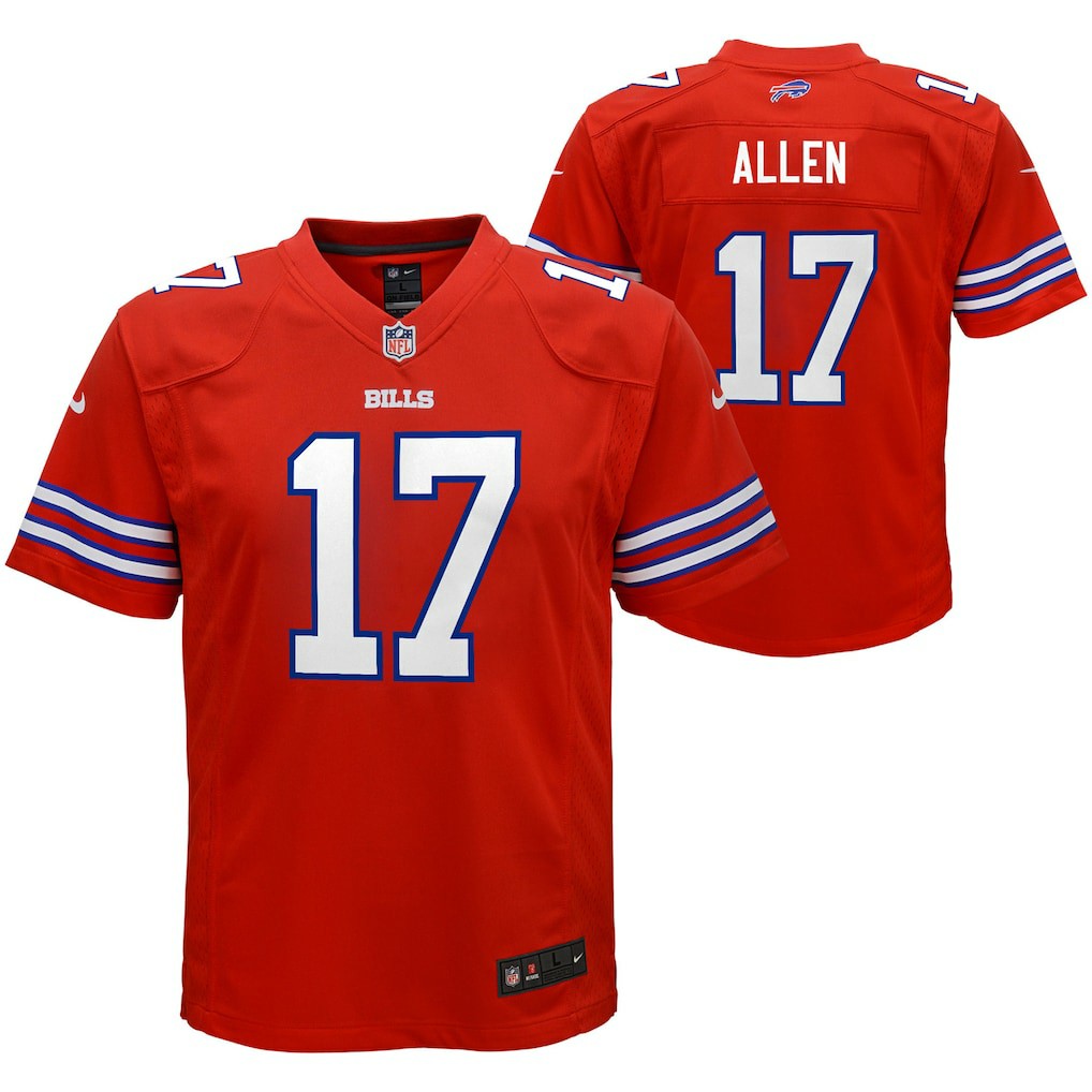 Josh Allen Buffalo Bills Youth Game Jersey - Red cheap