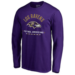 Baltimore Ravens Futbol Americano Long Sleeve T-Shirt - Purple outlet