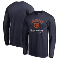 Chicago Bears Futbol Americano Long Sleeve T-Shirt - Navy discount