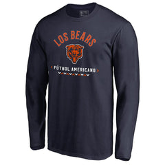 Chicago Bears Futbol Americano Long Sleeve T-Shirt - Navy discount