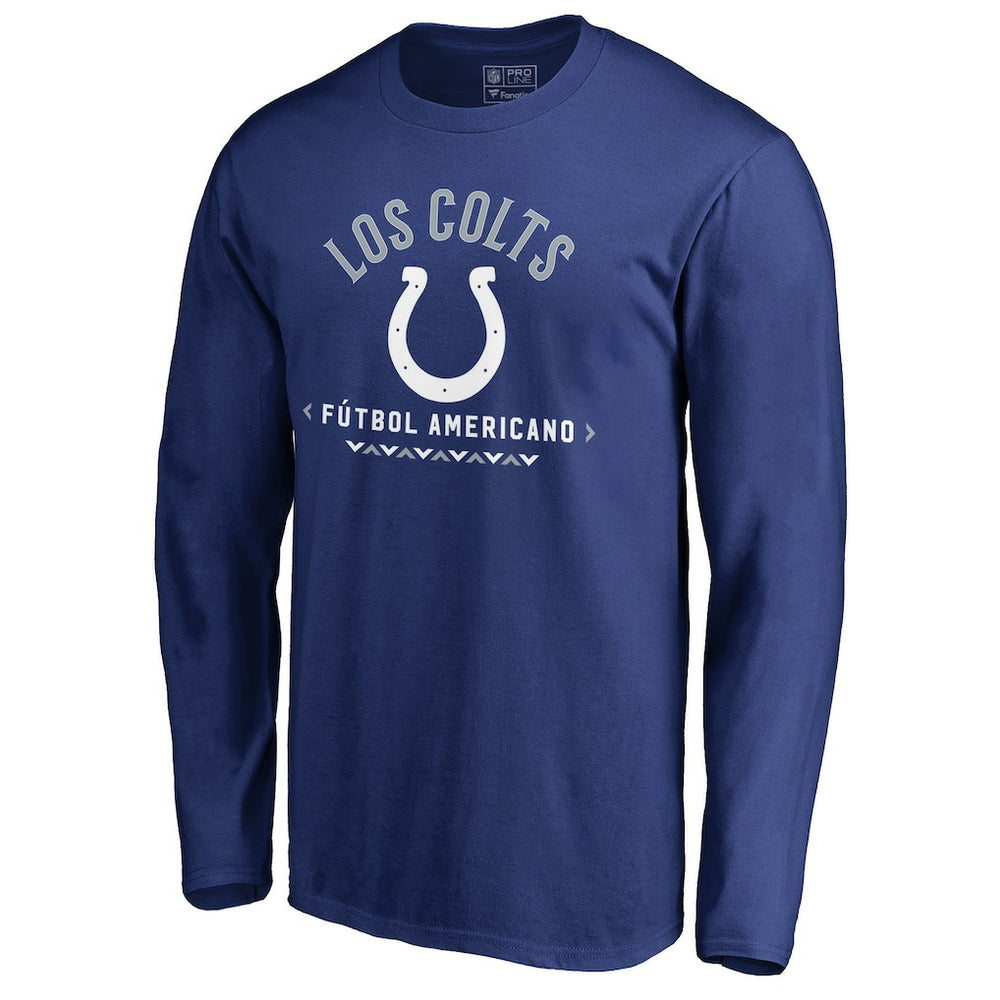 Indianapolis Colts Futbol Americano Long Sleeve T-Shirt - Royal for sale