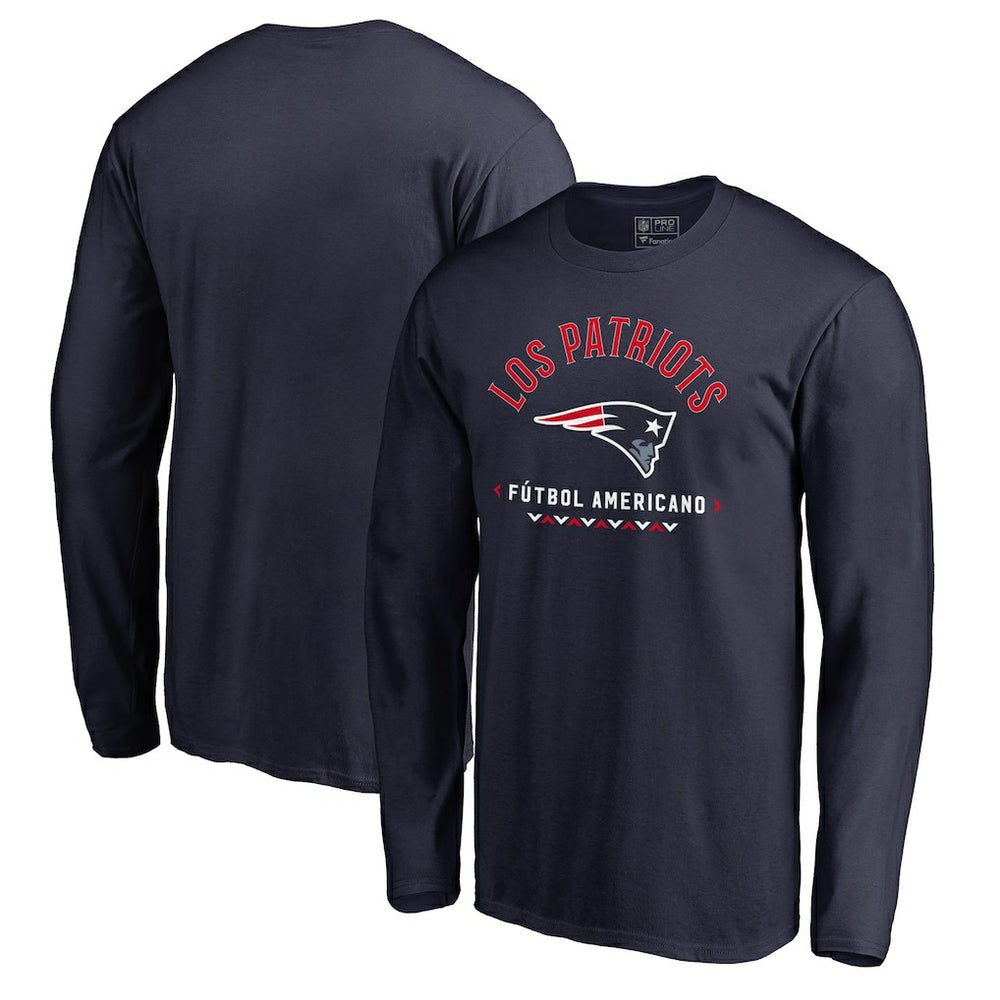 New England Patriots Futbol Americano Long Sleeve T-Shirt - Navy outlet