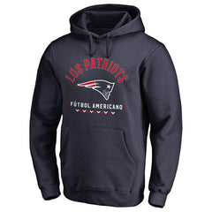 New England Patriots Futbol Americano Pullover Hoodie - Navy on sale