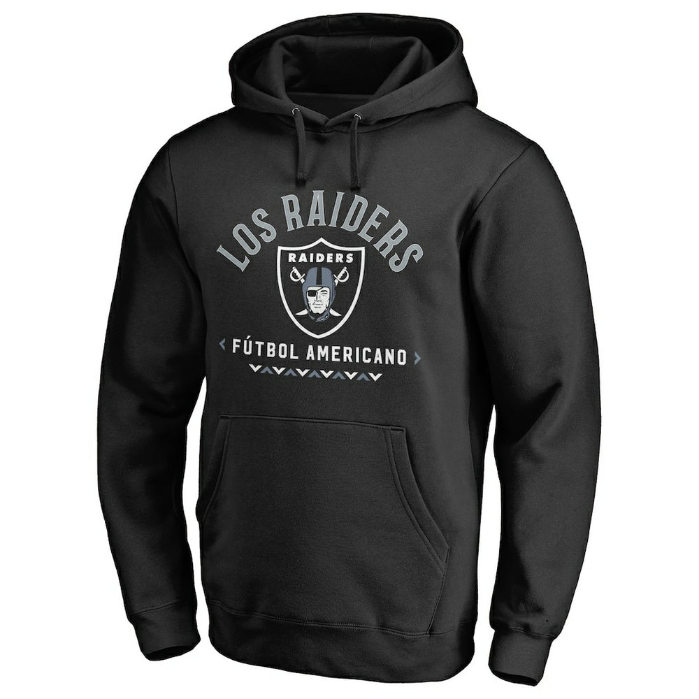 Las Vegas Raiders Futbol Americano Pullover Hoodie - Black on sale