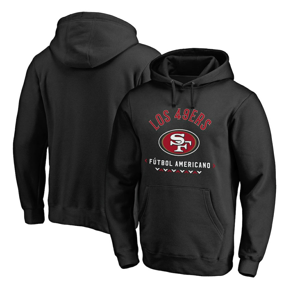 San Francisco 49ers Futbol Americano Pullover Hoodie - Black for sale