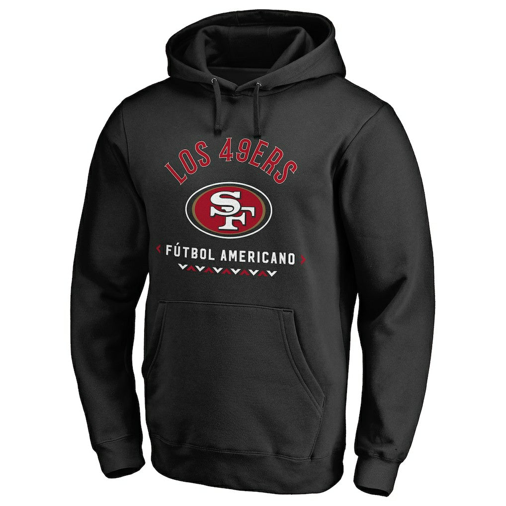 San Francisco 49ers Futbol Americano Pullover Hoodie - Black for sale